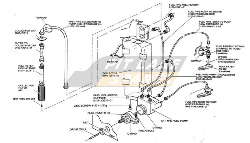 FUEL SYSTEM PLUMBING ASSEMBLY (COSWORTH)